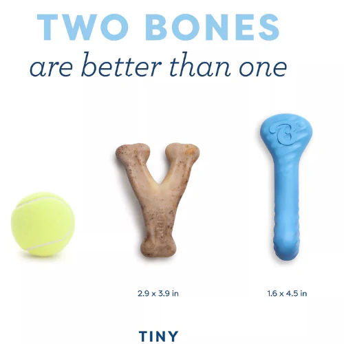 Benebone Puppy Wishbone & Rubber Pack Chew Toy, 2 pack - Image 5