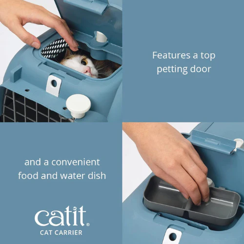 Catit Cat Carrier Blue-Grey - Image 3