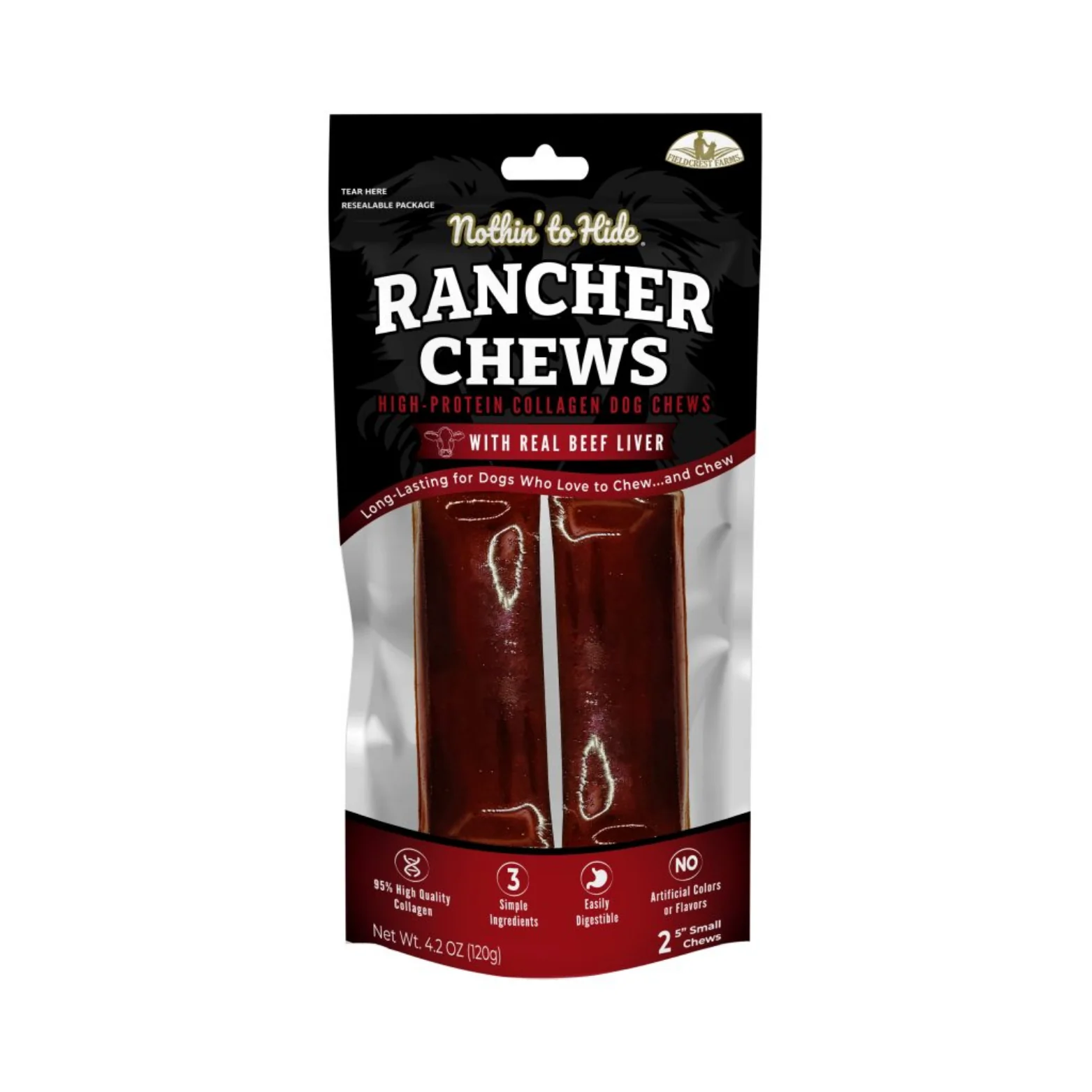 Ethical Pet Nothin' To Hide Beef Flavor Rancher Dog Chews - Image 3