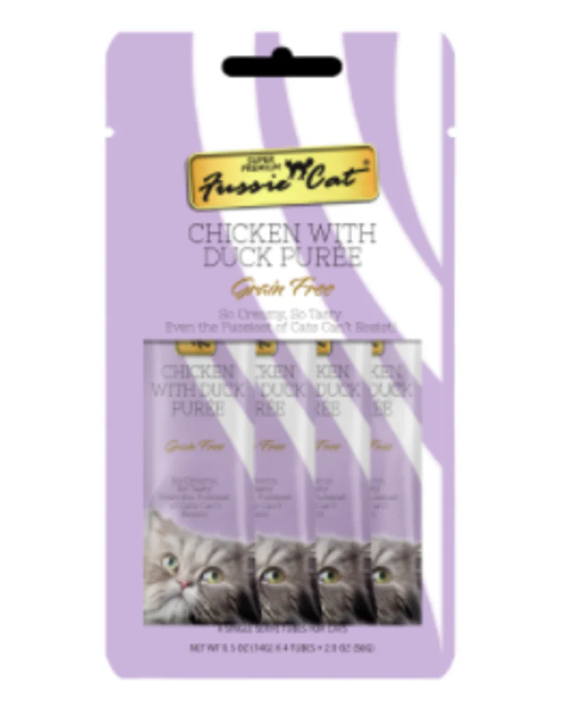 Fussie Cat Puree Cat Treats Chicken With Duck , 2 oz