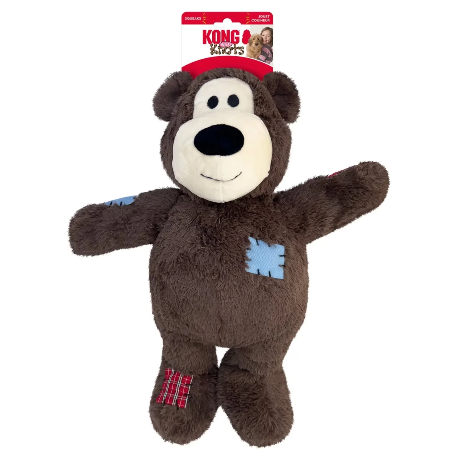 Kong Dog Wild Knots Bear Jumbo Tough Squeaky Plush Dog Toy X-Large - Image 3