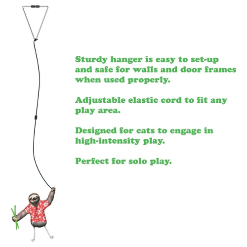 Meowijuana Door Jump 'n' Jamb Get Wild Sloth Toy - Image 2