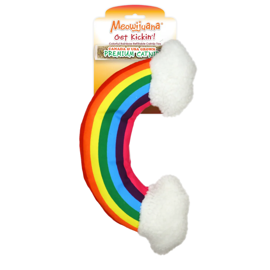 Meowijuana Get Kickin' Refillable Rainbow Kicker Catnip Cat Toy