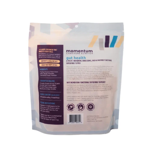 Momentum Freeze-Dried Gut Health Turkey Topper for Dogs & Cats 3oz - Image 3