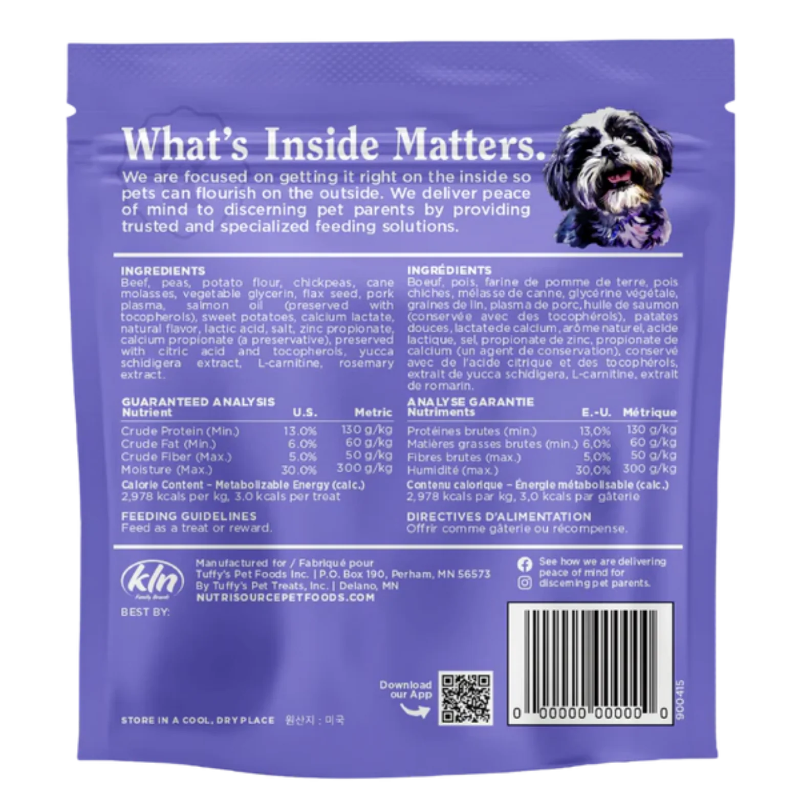 Nutrisource Grain Free Little Bites Beef Dog Treats 6oz - Image 2