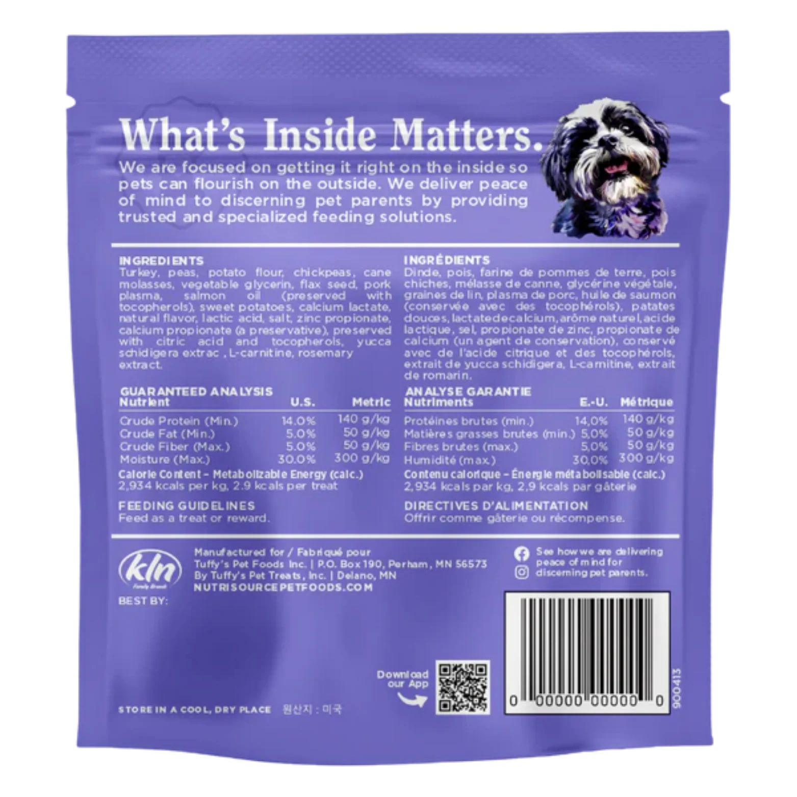 Nutrisource Grain Free Little Bites Turkey Dog Treats 6oz - Image 2