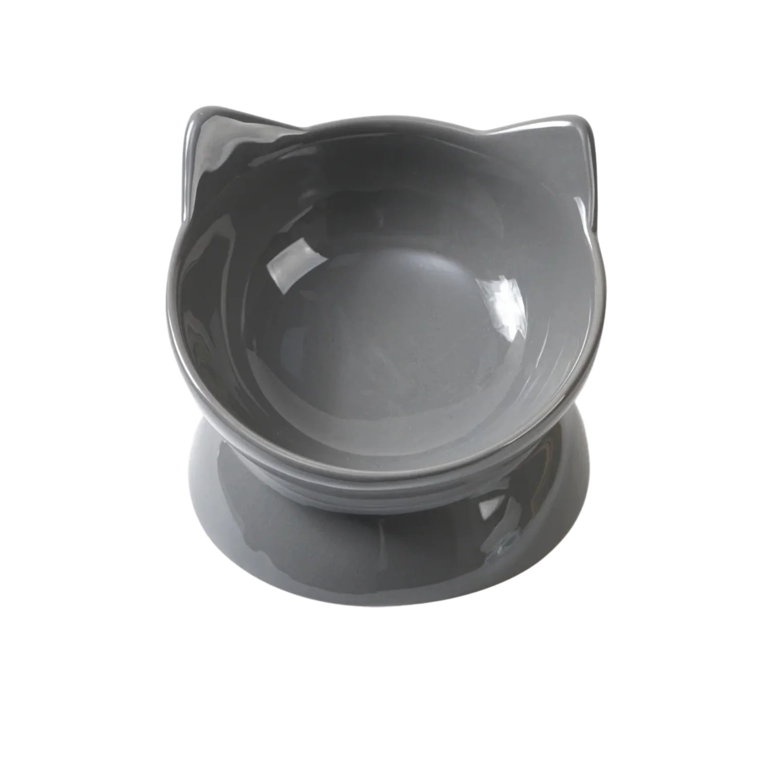 Park Life Designs Oscar Tilt Food Dish for Cats 5" Grey