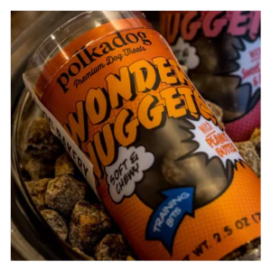 Polka Dog Mini Tube Wonder Nuggets Peanut Butter Soft & Chewy Dog Treats 2.5oz - Image 3