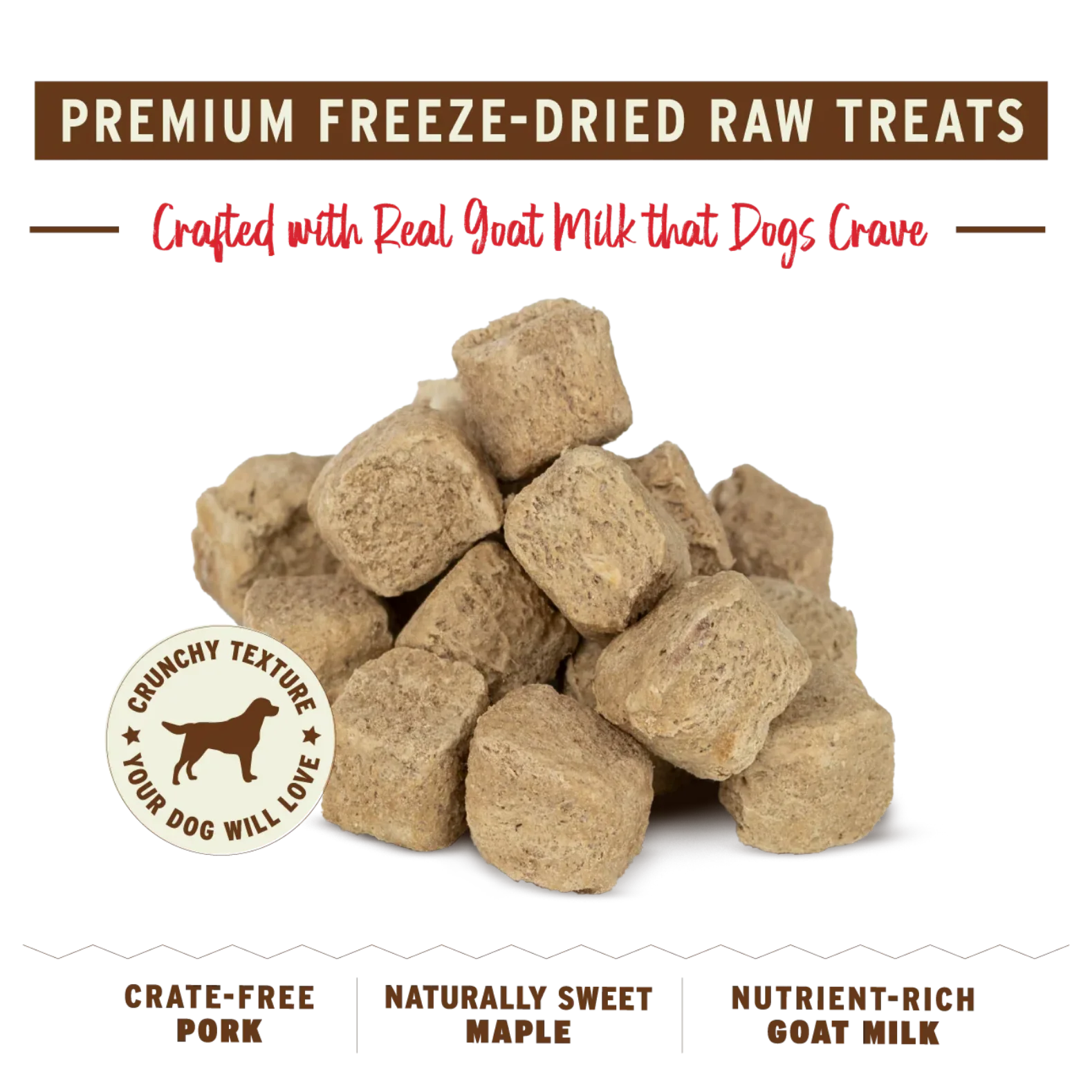 Primal You Maple My Day Freeze-Dried Pork, Maple & Goat Milk Dog Treats 2 oz - Image 3