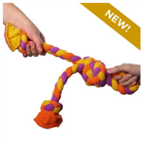 Tall Tails 15" Braided Fleece Tug Dog Toy - Image 2