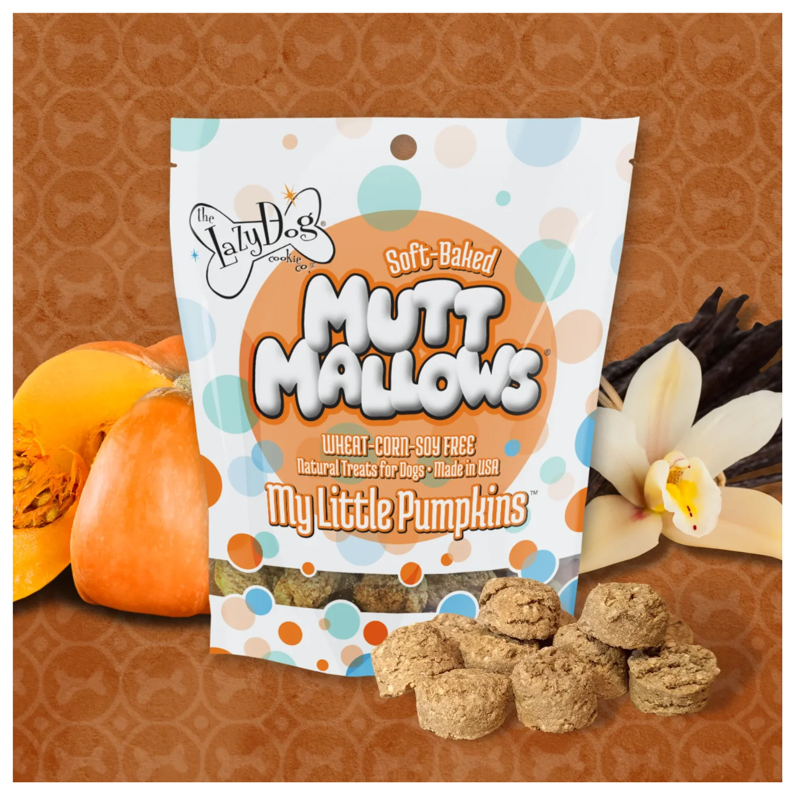 The Lazy Dog Cookie Company My Little Pumpkins Mutt Mallows Dog Treats, 5 oz - Image 2