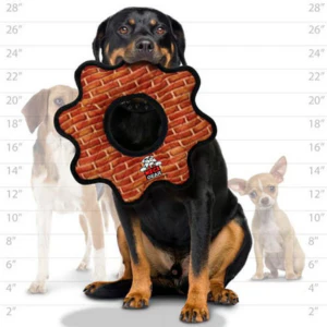 VIP Tuffy's Mega Gear Ring Dog Toy, Brick - Image 2