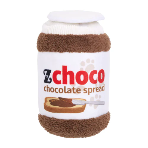 ZippyPaws Bungee Burrow Chocolate Spread Jar Plush Dog Toy - Image 2